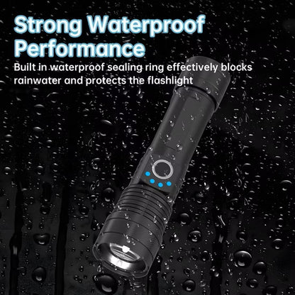 Aspor A761 LED Outdoor Strong Light Flashlight Waterproof Aluminum Alloy Rechargeable Torch