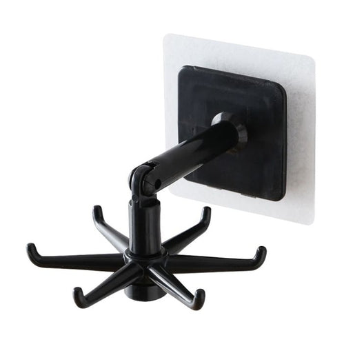 360 Degree Rotatable Adhesive Sticker ABS Plastic Hook Towel Hanger for Kitchen, Bathroom