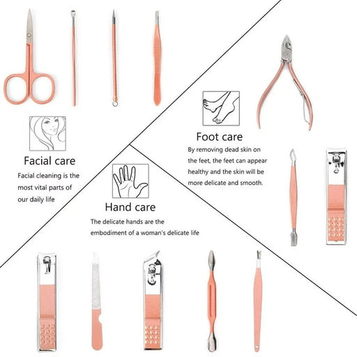Nail Clipper Set - Manicure Pedicure Kit - Stainless Steel Beauty Tool Kit
