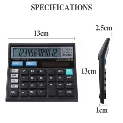 Citizen 12 Digits Calculator - CVTVZEN 512 - Solar Power