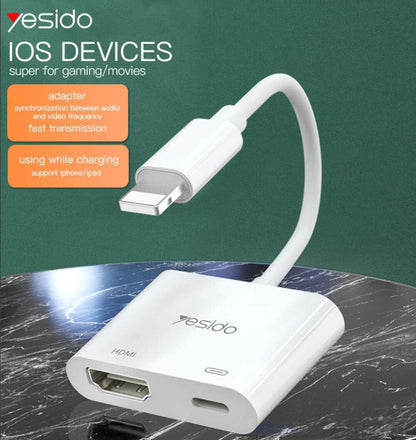 Yesido Lightninng to HDMI Audio Video Adapter, HM06