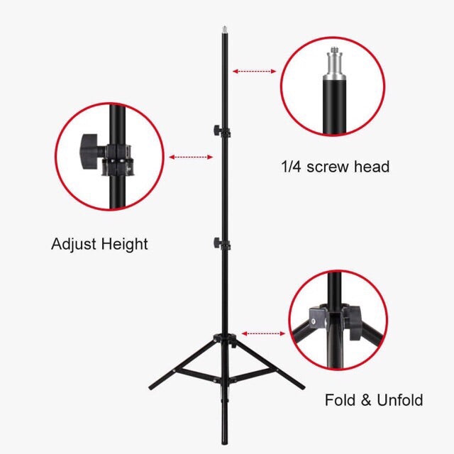 Ring Light with Stainless Steel Stand Tripod and Phone Holder - Tiktok Light - Youtube - Facebook