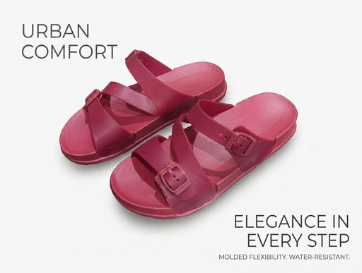 Urban Comfort Flex Sandals â€“ Rose Pink