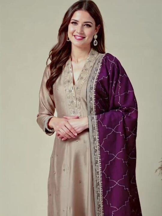 Women Silk Embroidered Anarkali Kurta and Pant with Dupatta Set