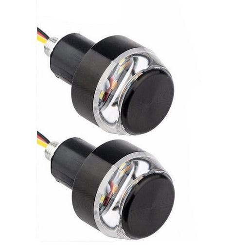 12V Motorcycle Handlebar End LED Signal Light Handle Bar Grip Side Direction Light Modified Lamp