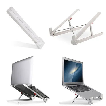 Adjustable Aluminum Laptop Stand (11-15") | Portable Foldable Desk Mount for Mac & PC