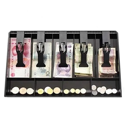 Bucket Cashier Cash Drawer 5 Bills 4 Coins ABS Storage Box for Markets and Stores