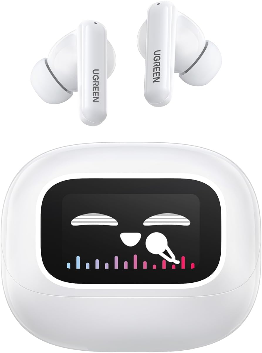 UGREEN 55137 EchoBuds Magic Wireless Earbuds with Touch Screen Active Noise Cancelling Earbuds, Hi-res & LDAC, Wireless Headp