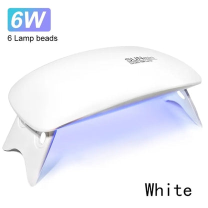 6W Mini UV Nail Dryer Lamp – 6 LED Portable Manicure Light with USB Cable