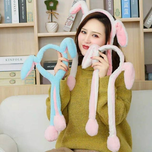 Rabbit Ear Moving Jumping Hat Hat for Women Girls Party Hat Cartoon Kawaii Plush Cap Children Adult