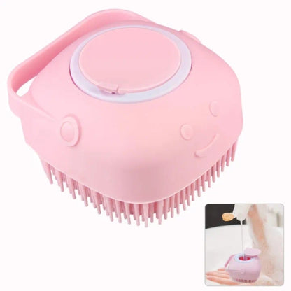 Silicone Bath Brush Bath Home Massage Shampoo Brush Silicone Round Baby Bath Brush Can Fill Liquid