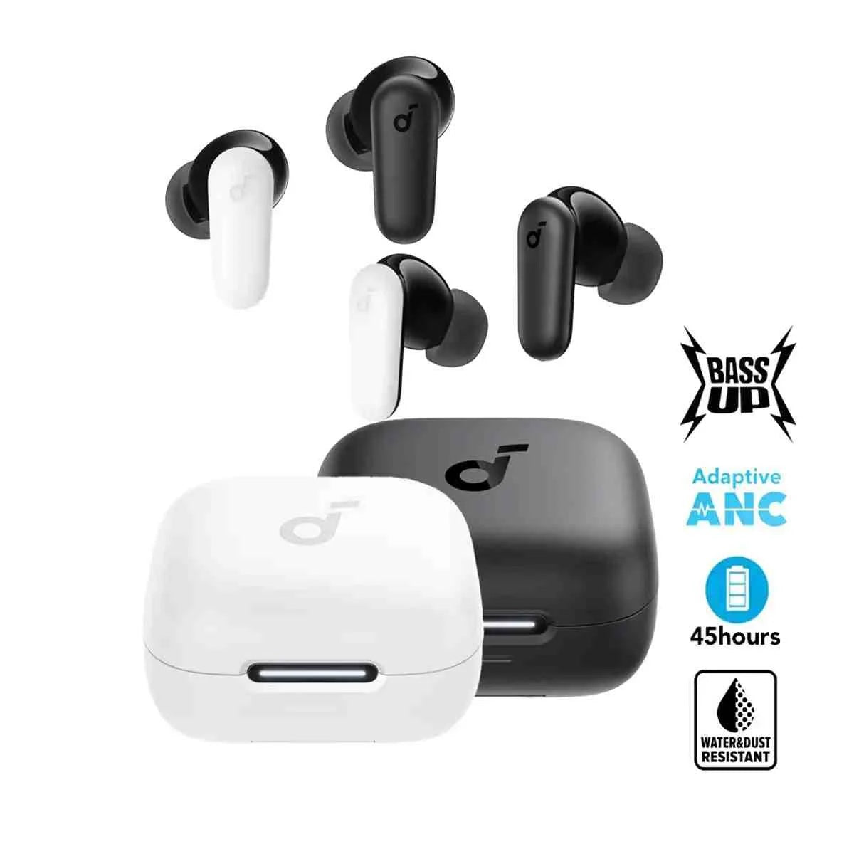 Anker Soundcore R50i NC Noise Cancelling Earbuds, Strong and Smart ANC , Powerful Bass, Up to 45H Playtime, 2-in-1 Case and P