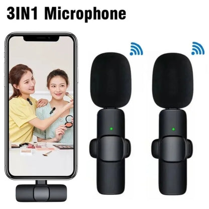 K9 Professional Wireless Lavalier Microphone – Type-C & IPhone, Plug & Play