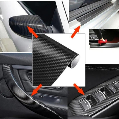 Carbon Fiber Car Protecting Sticker 15X150cm