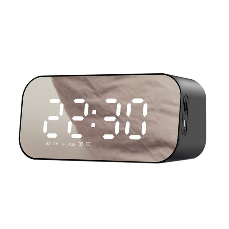 HAVIT M3 Portable Bluetooth Speaker Alarm Clock Wireless LED Display Temperature Support Aux TF USB Music Player
