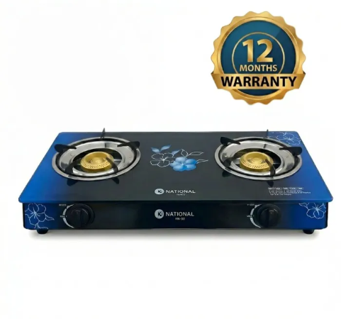 Glass Top Gas Cooker Double Burner