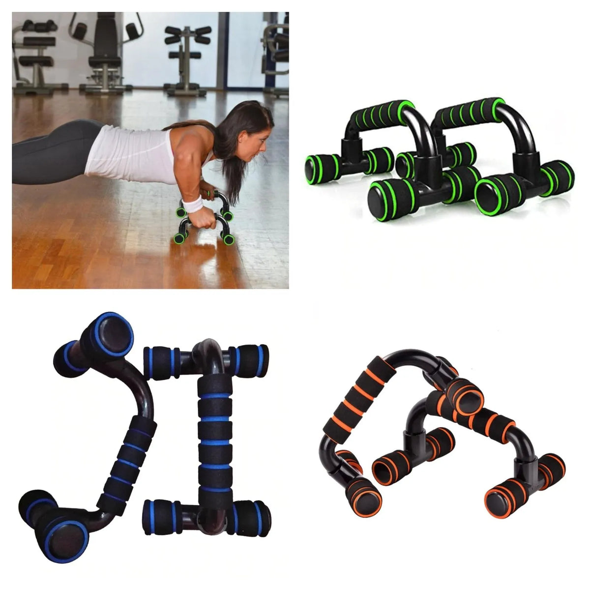 2X Handle Push up Stands Pull Gym Bar Workout Training Exercise Home Fitness