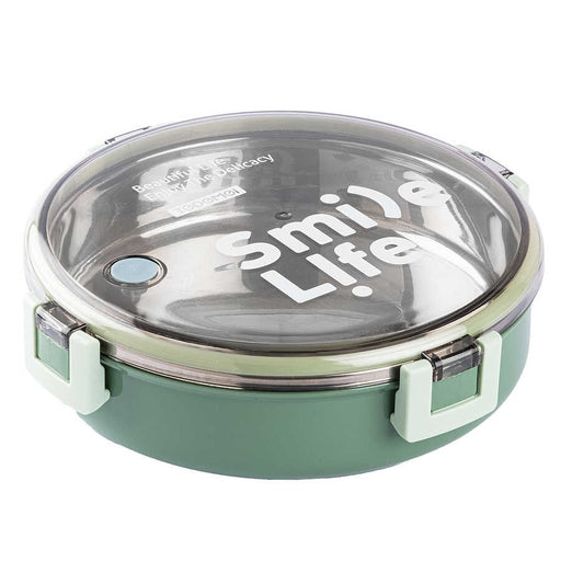 Stainless Steel Round Lunch Box for Scool and Office | Thermal Tiffin Box 1 Containers Lunch Box