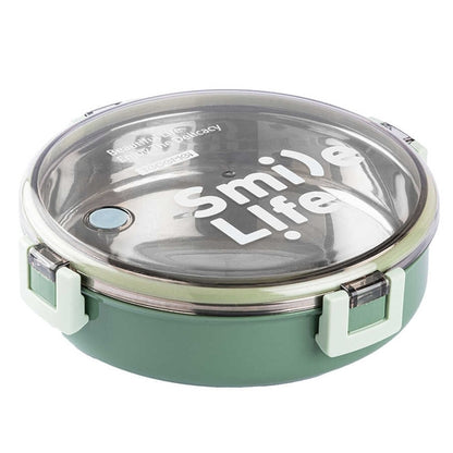 Stainless Steel Round Lunch Box for Scool and Office | Thermal Tiffin Box 1 Containers Lunch Box