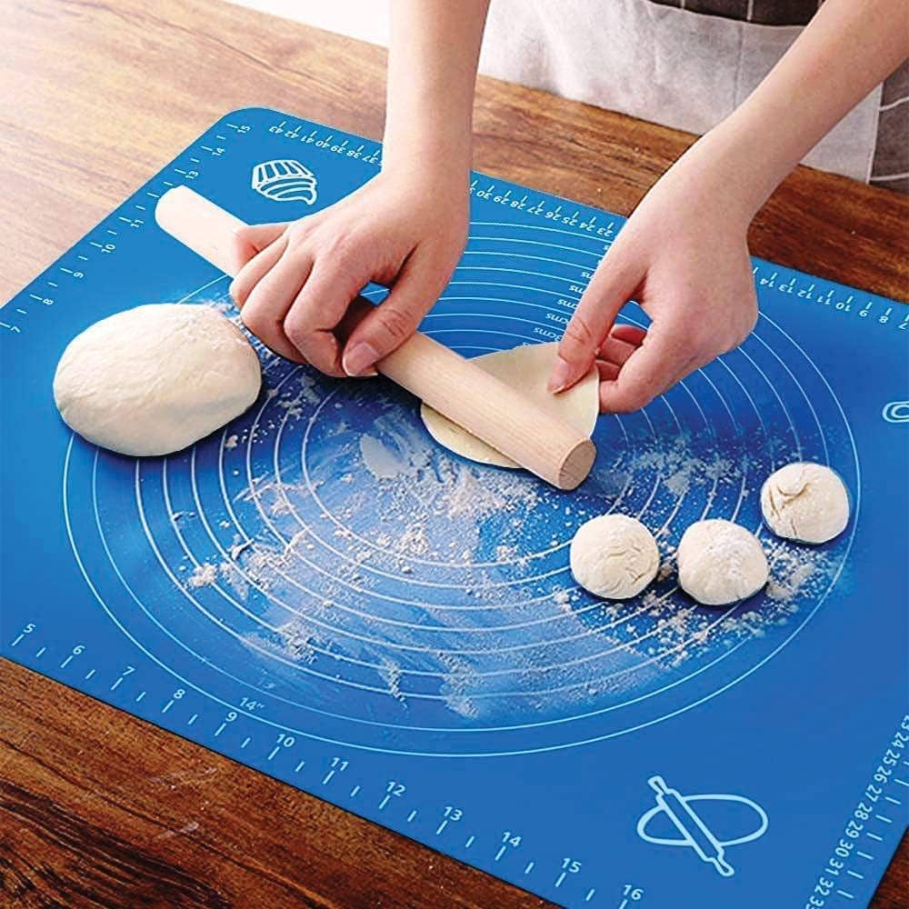 Large Size Silicone Baking Mat Pizza Dough Maker Pastry Kitchen Gadgets Cooking Tools Utensils Bakeware Kneading Accessories Dough mat kitchen tools baking supplies Dough Pizza Dough Non-Stick Maker