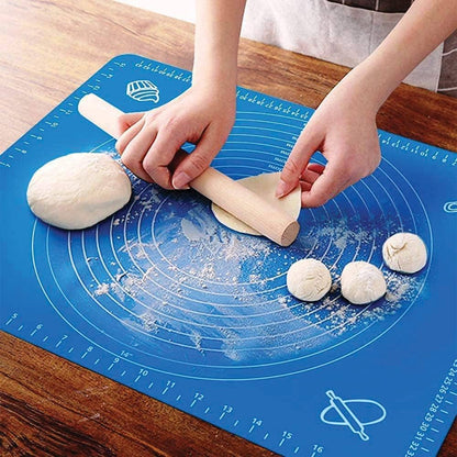 Large Size Silicone Baking Mat Pizza Dough Maker Pastry Kitchen Gadgets Cooking Tools Utensils Bakeware Kneading Accessories Dough mat kitchen tools baking supplies Dough Pizza Dough Non-Stick Maker