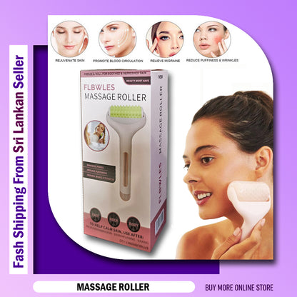 FLBWLES Flbwles Massage Roller Massager for Face Cooling Neck Skin Tightening Roller Brighten Complexion and Reduce Anti- Wrinkles Facial Skin Lifting, Under Eye Puffiness for Womens face massager