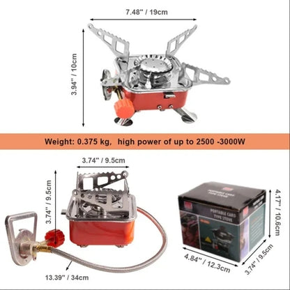 Outdoor Camping Picnic Gas Stove Mini Foldable Gas Burner Cooking Tool Furnace