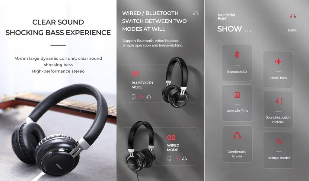 Joyroom JR-HL1 Heavy Bass Wireless Headset