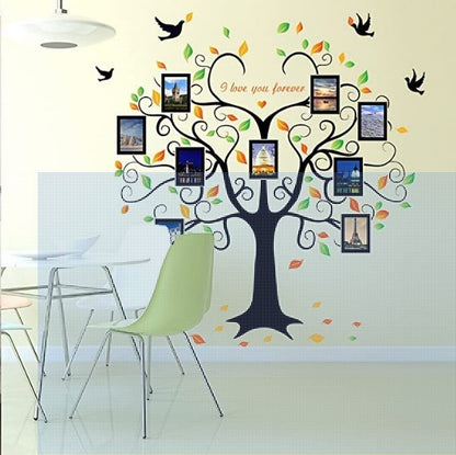 Buy More 8.0 X 5.4 Feet Family Photo Album Frame Tree Butterfly Bird sticker plants room wallpaper bedroom nursery window No Radium stars star wall stickers wall decoration flower butterfly wedding decoration birthday kids room Wall Stickers