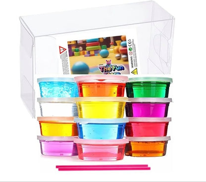 Magic Clay Slime Crystal Colour Blowing Bubbles 12Pcs in One Pack