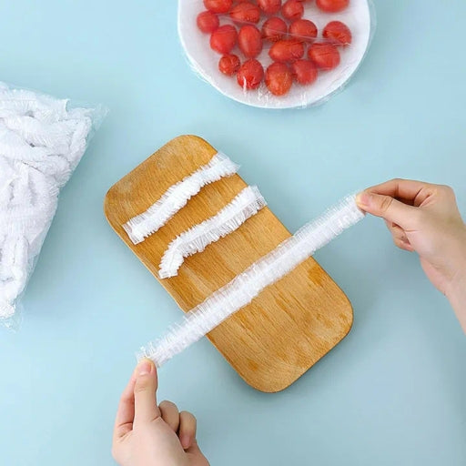 Elastic Food Storage Bags, Stretchable Reusable Plastic Wrap 100Pc