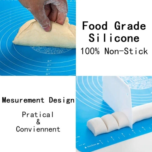 Non-Stick Silicone Baking Large Pastry Mat Non-Slip Silicone Fondant Mat Dough Rolling Mat
