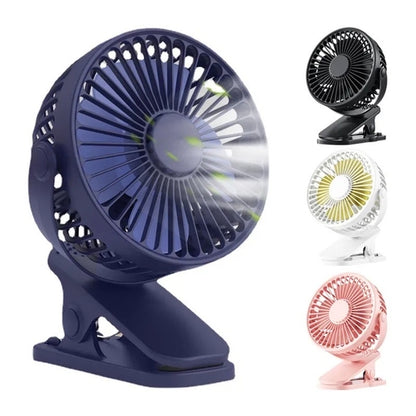 Portable Mini Hand Clip Fan USB Charging Quiet Desktop Electric Cooling Fan for Student Dormitory