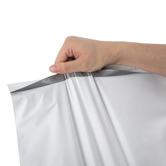 WHITE Shipping Bag Poly Mailer Flyers -  [35.5Cm X 23Cm+4cm - MEDIUM] - 10, 25, 100, 500 Bags