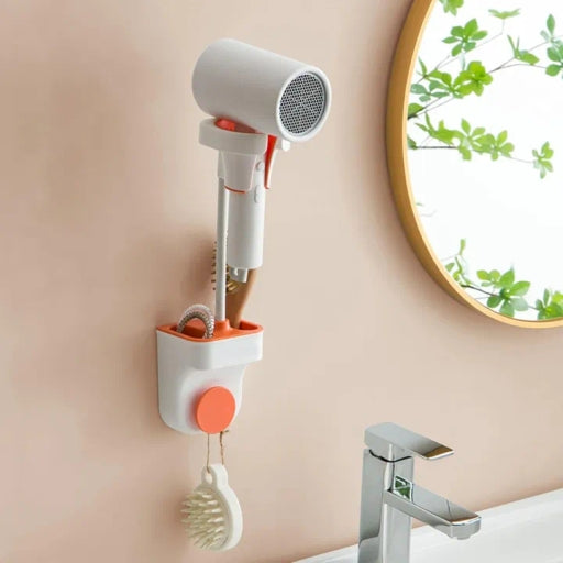 Wall Mounted Hair Dryer Rack Plastic Hair Dryer Holder