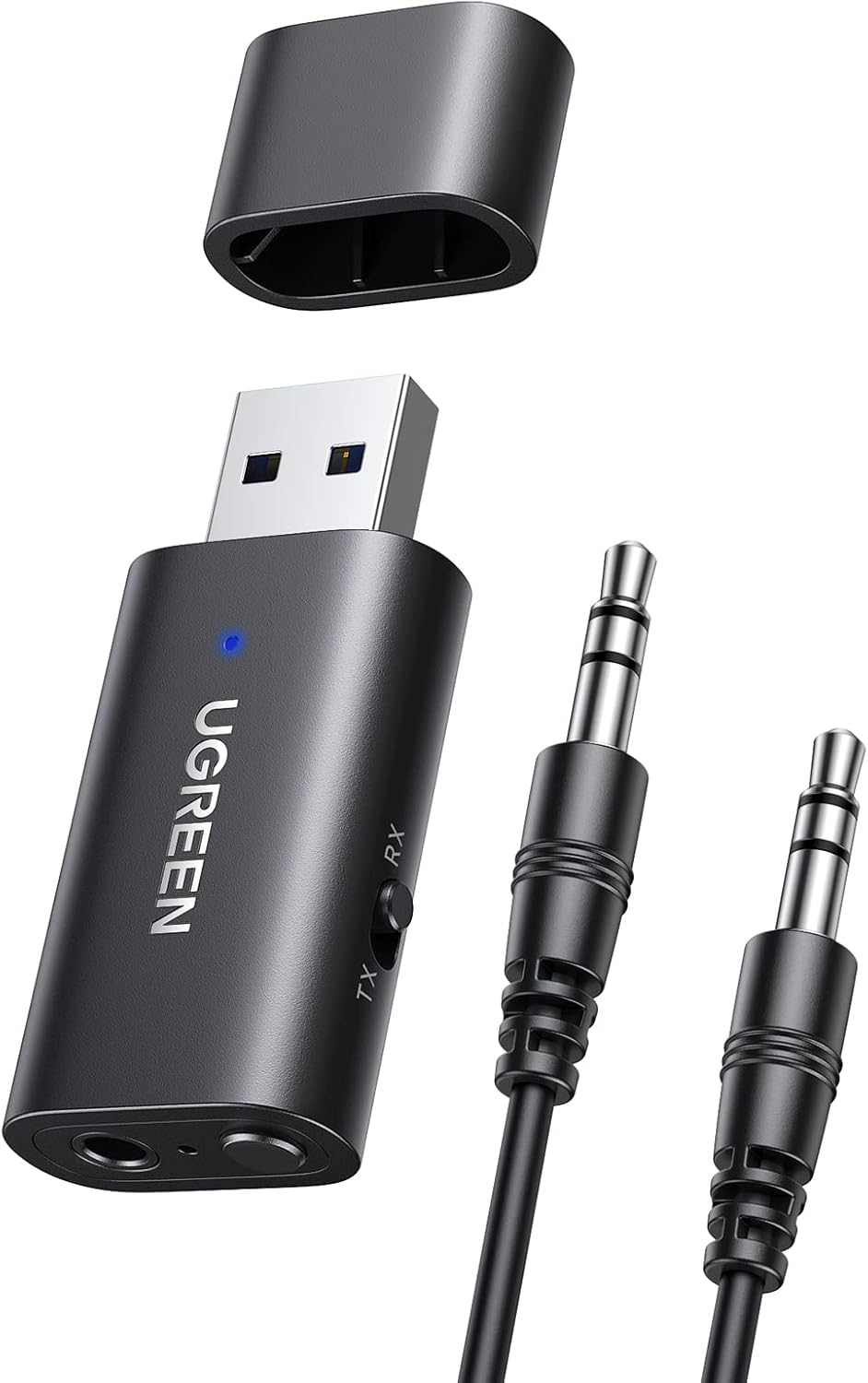 UGREEN Bluetooth 5.1 Transmitter Receiver 2 in 1 Wireless USB Dongle for TV, Home Stereo, Car Stereo, Headphones, Speakers, PC
