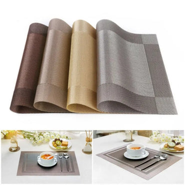 Heat Resistant Washable PVC Table Mat with Silicone Coaster for Kitchen Dining Table