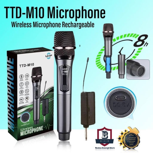 High Quality UHF TTD-M10 Single Wireless Rechargeable Microphone