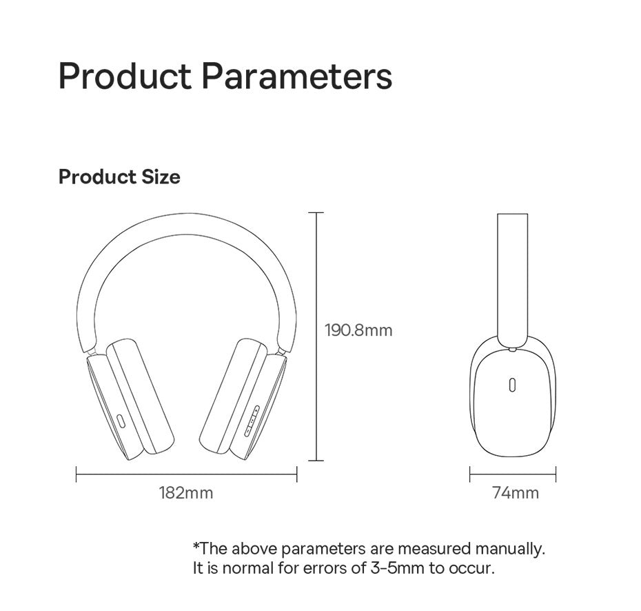 Baseus Earphone Bluetooth Bowie H1 wireless headphones BT 5.2 with ANC  ( Active Noise Cancelling )
