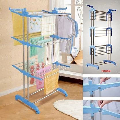 3 Layer Cloth Rack - White