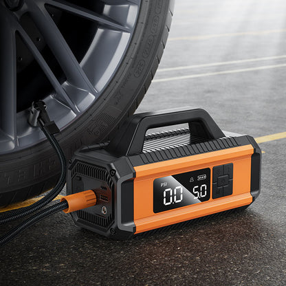 Hoco QS4 MultiFunction Car Jump Starter 10000mAh Power Bank 800A with Air Compressor PumP