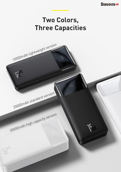 Baseus 20000mah 15W Fast Charging Type-C Output Power Bank with Digital Display