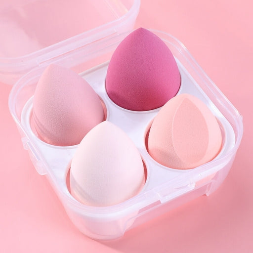 4 Pack Premium Makeup Sponge Egg, Latex-Free Makeup Puff Beauty Foundation Blend Sponge, Wet and Dry