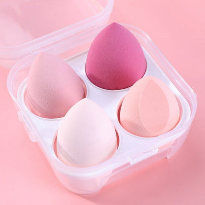 4 Pack Premium Makeup Sponge Egg, Latex-Free Makeup Puff Beauty Foundation Blend Sponge, Wet and Dry