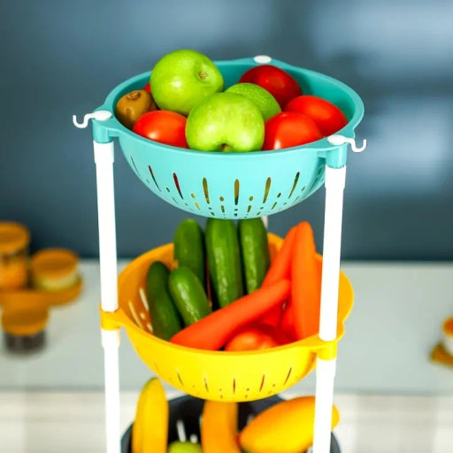 Multipurpose Plastic Countertop Dish Rack 4 Tier Kitchen Organizers