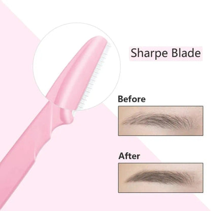Portable Tinkle Eyebrow Razors - Pack Of 3