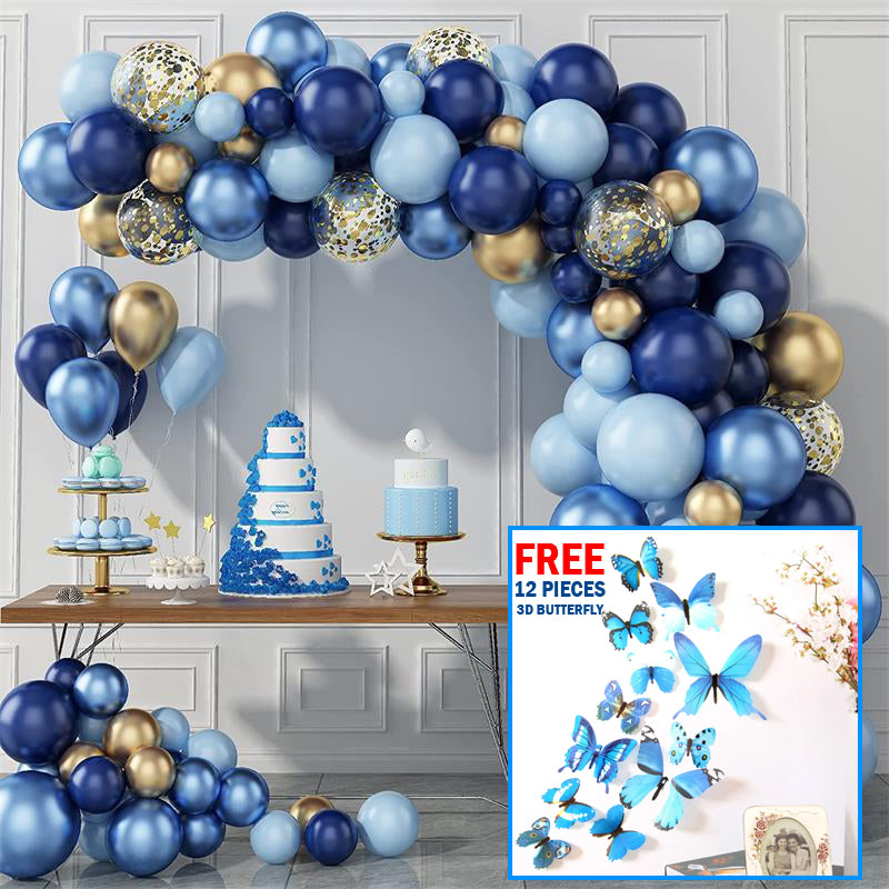 FREE 12 PCS 3D BUTTERFLY WITH Complete Set 133 Pcs Mega Pack Balloon Arch Garland Kit Multicolor Macaron Balloons Wedding Birthday Party Decoration balloons Garland Birthday celebration party decoration pink balloon theme 133 pcs Full set