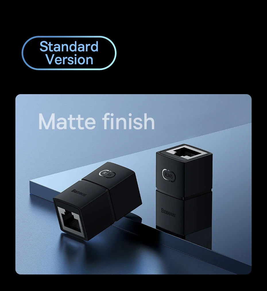 Baseus RJ45 Connector Coupler Cat7 Cat6 Ethernet Adapter Network Extender Extension Cable for Ethernet Cable Gigabit Female to Female