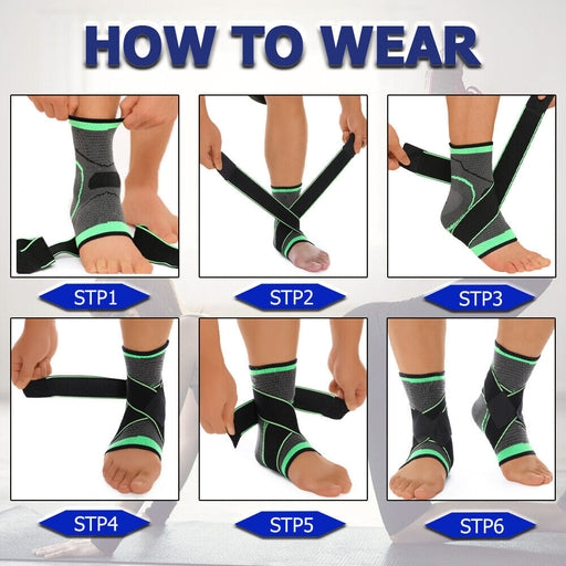 Ankle Brace Support Compression Sleeve Plantar Stabilizer Pain Relief Foot Wrap
