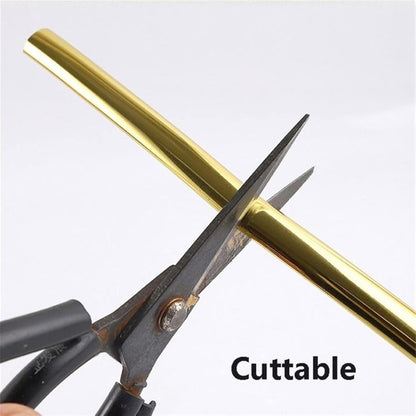Self-Adhesive Caulking Strip Flexible Molding Wall Trim Wall Edging Strip 3Mtr/GOLD